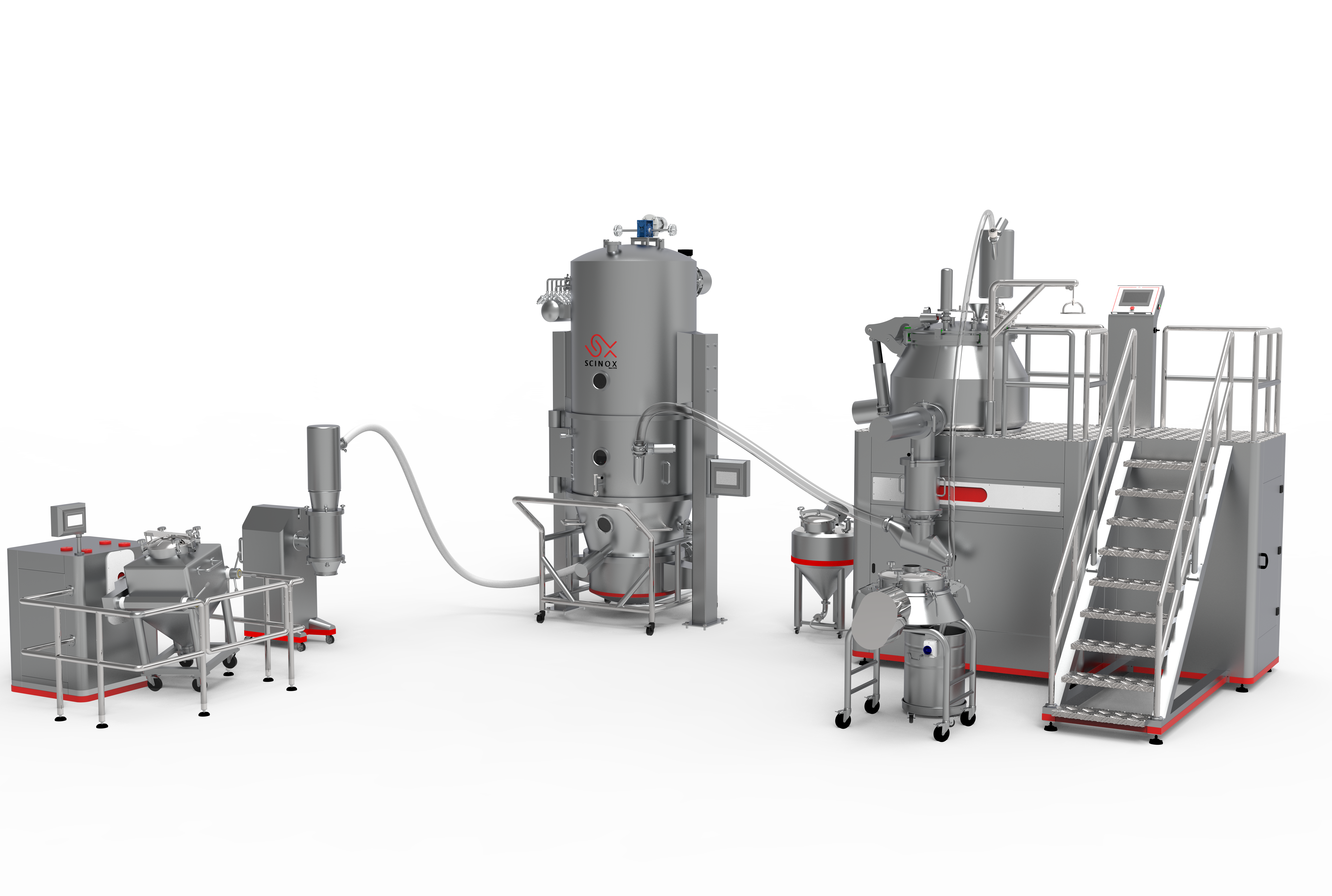 cGMP granulation production line for tablet and capsule manufacturing