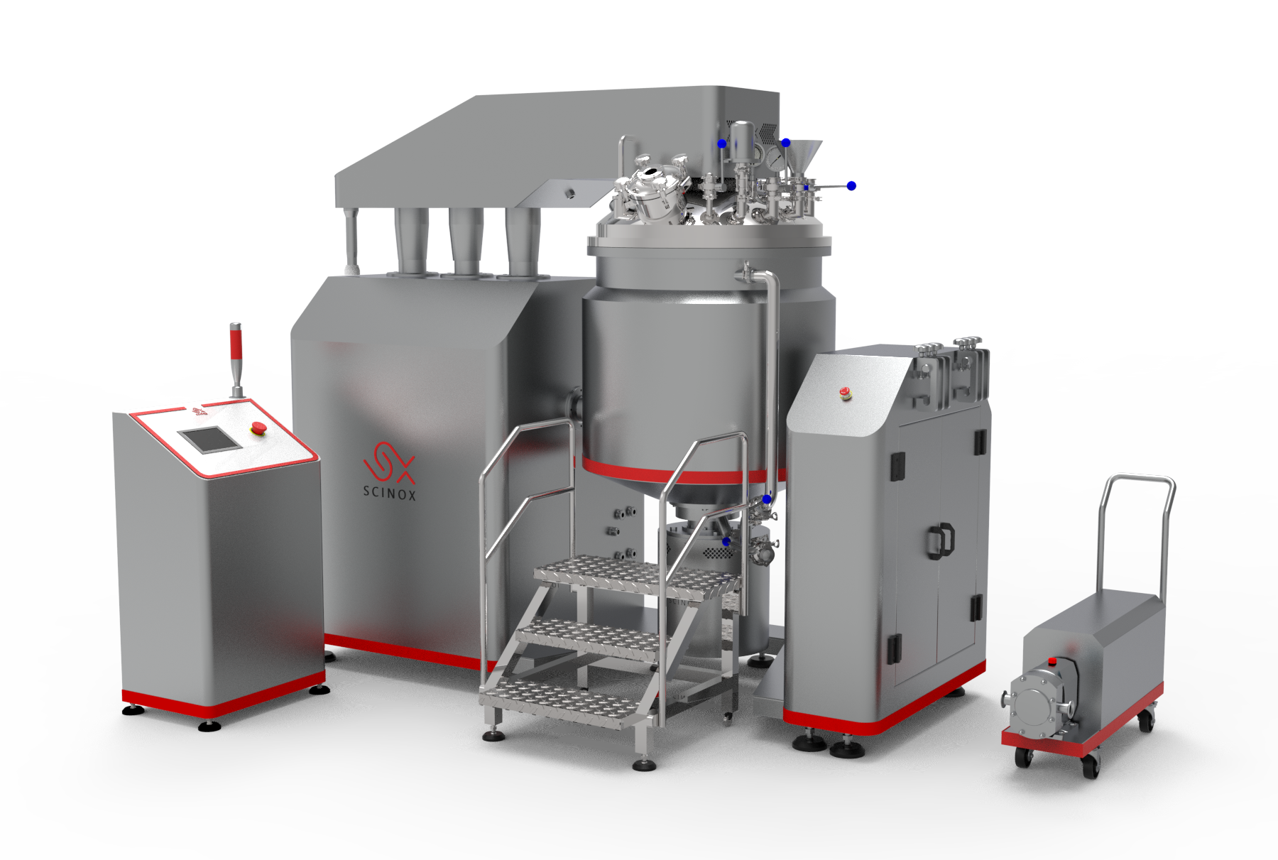 Industrial high-viscosity mixer for creams, ointments, gels and shampoo