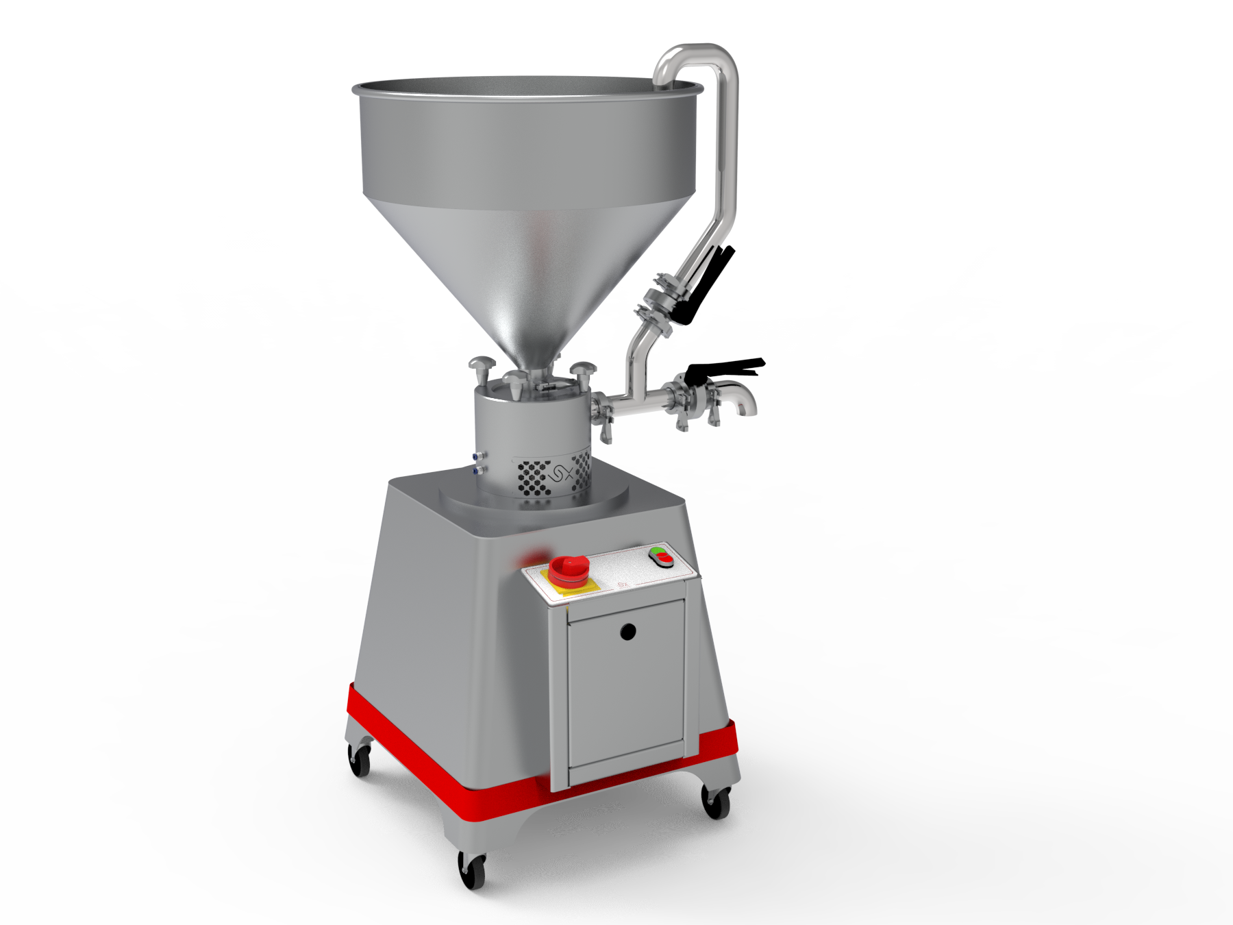 Vertical High Shear Homogenizer for pharmaceutical and food processing of creams, ointments, liquids, and suspensions