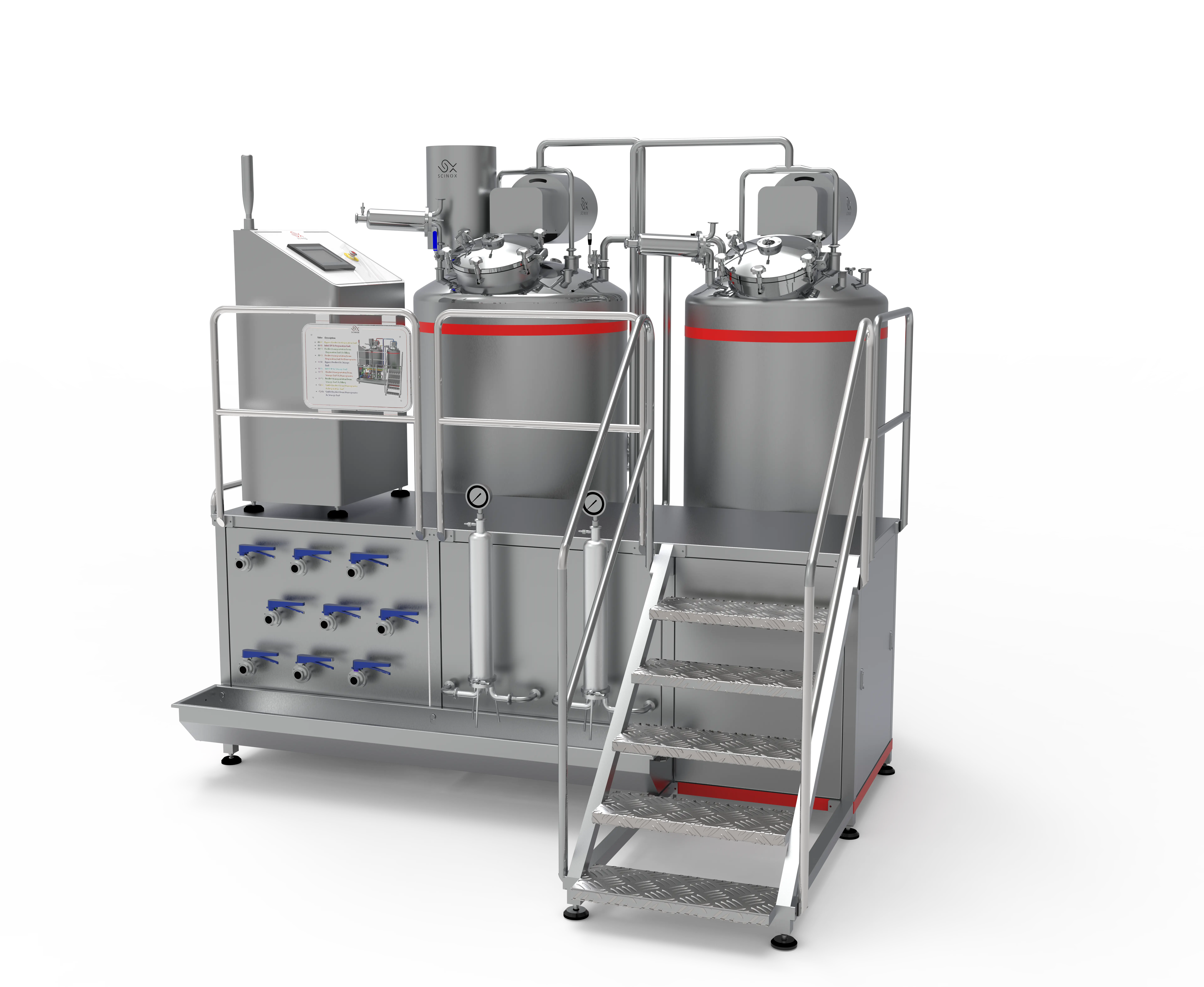 cGMP preparation unit for pharmaceutical syrups and suspensions