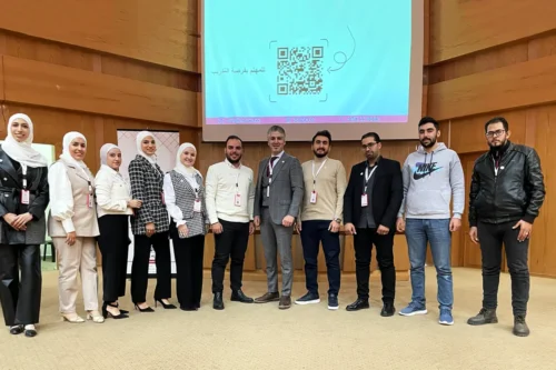 Scinox team and mechanical engineering students after the engineering workshop at Damascus University