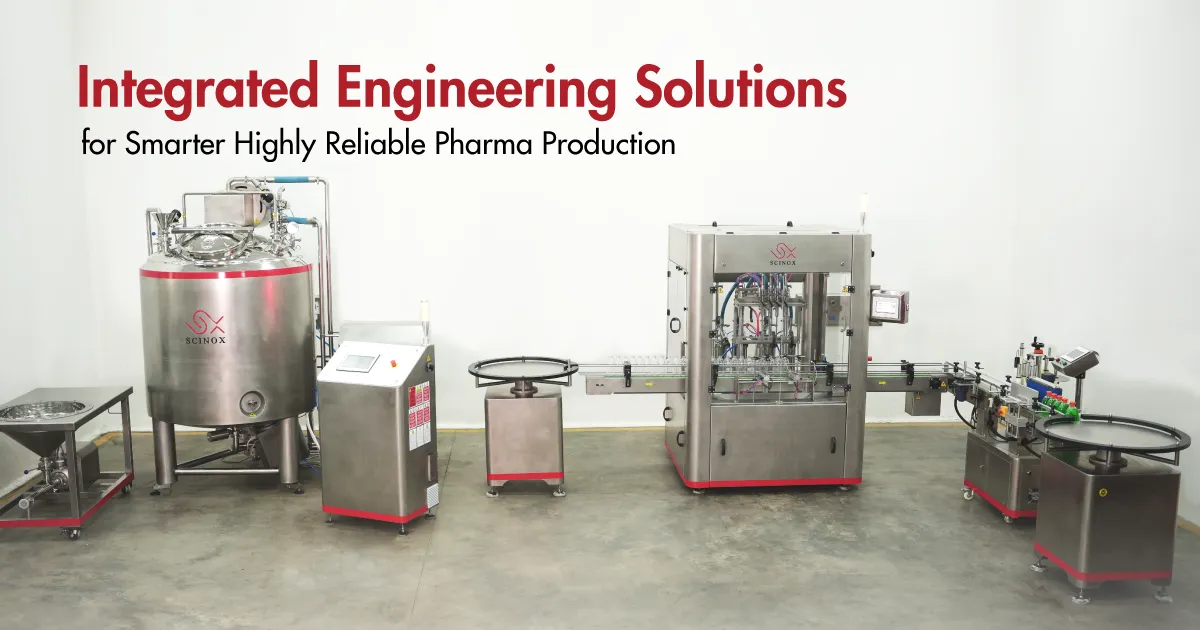 SCINOX Integrated Shampoo Production Line SCINOX fully automated shampoo and cosmetic liquid production line with integrated filling and labeling units