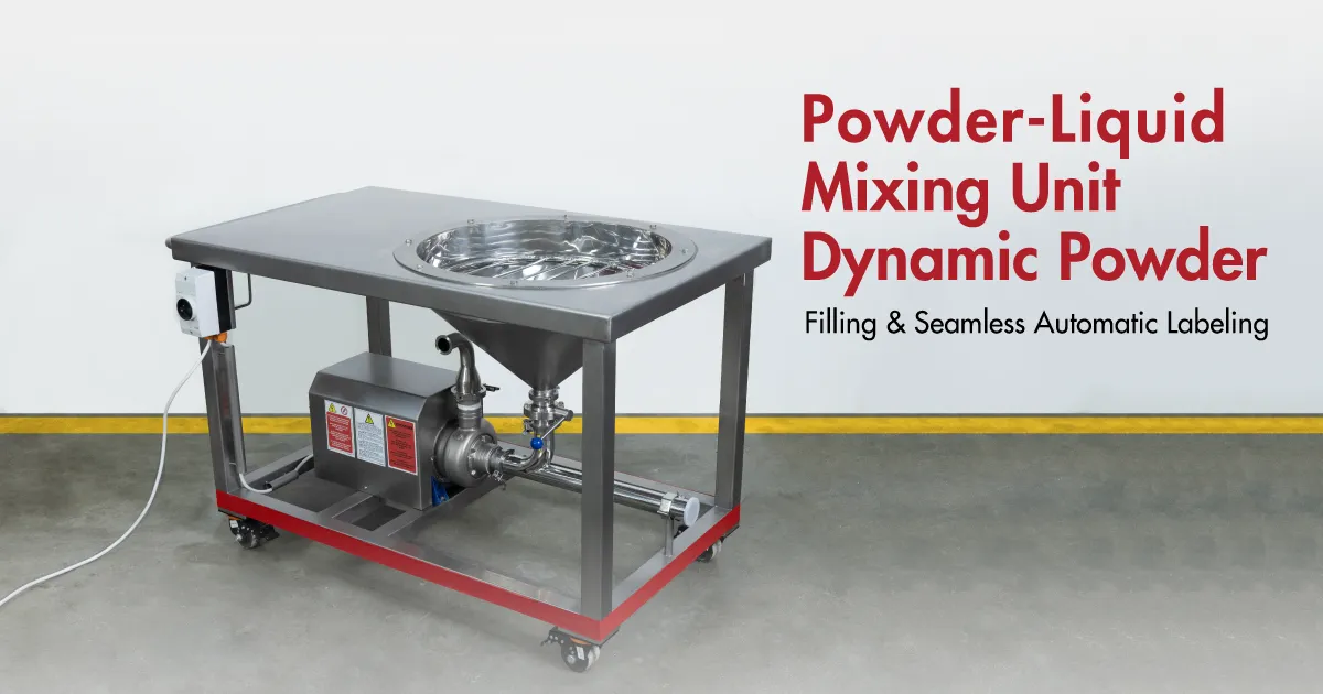 SCINOX Powder-Liquid Dispersion Mixing Unit SCINOX high-shear powder-liquid dispersion mixing unit for solubilizing powders in liquid formulations