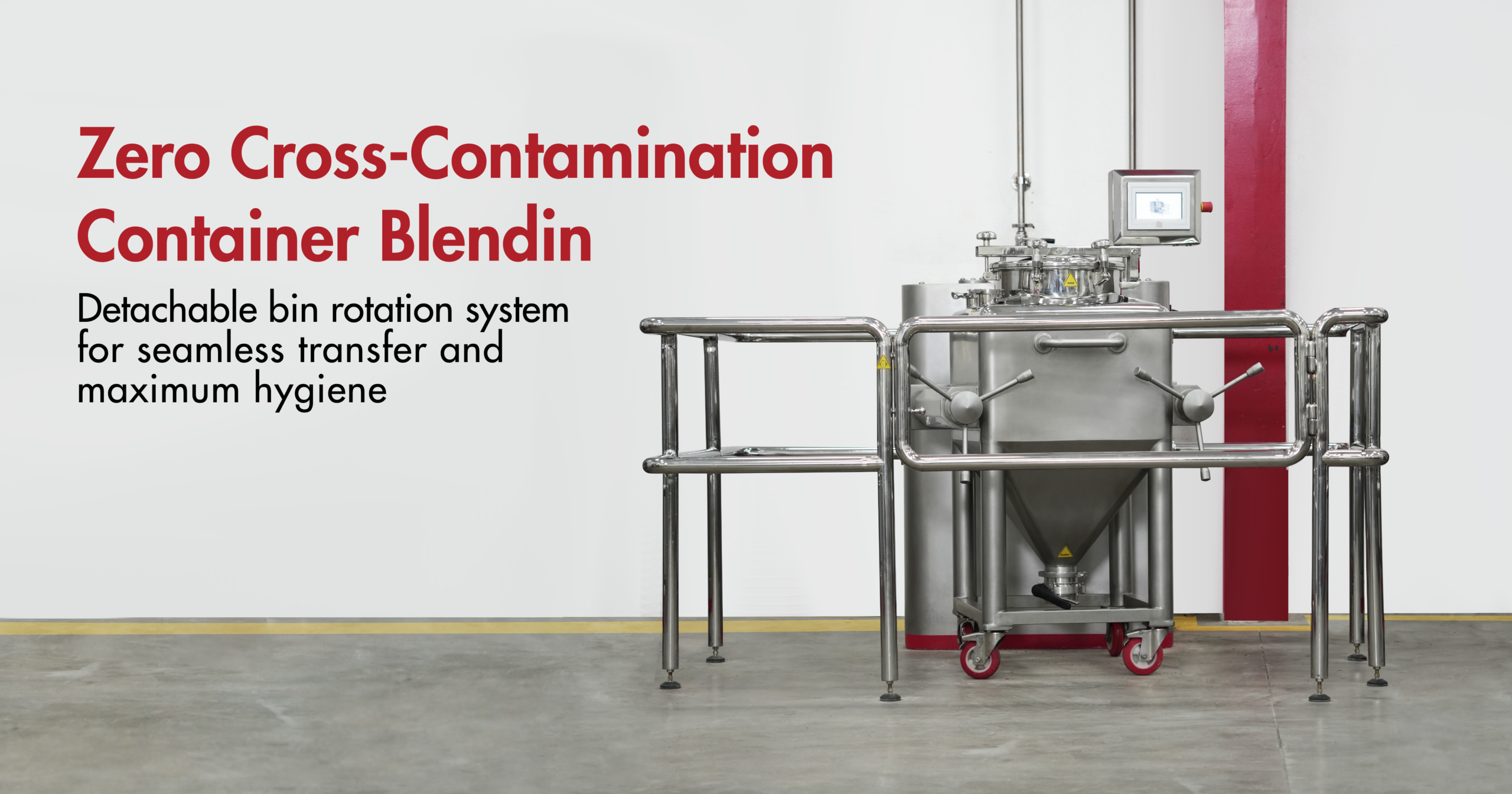 SCINOX BIN Blender container mixer with detachable bin for contamination-free pharmaceutical batch processing